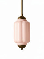 Ribbed Glass Lantern Pendant Light