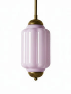 Ribbed Glass Lantern Pendant Light