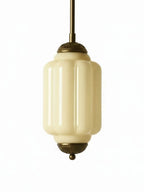 Ribbed Glass Lantern Pendant Light