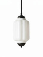 Ribbed Glass Lantern Pendant Light