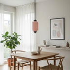 Ribbed Glass Lantern Pendant Light