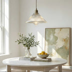 Ribbed Glass Pendant Lamp