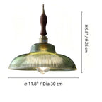 Ribbed Glass Pendant Lamp