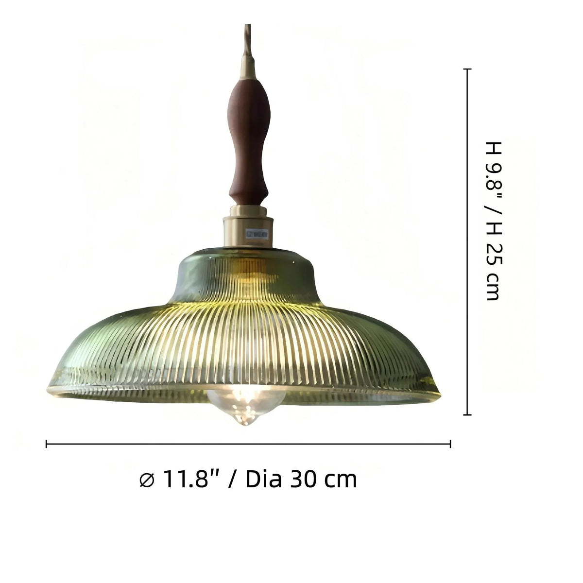 Ribbed Glass Pendant Lamp