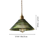 Ribbed Glass Pendant Lamp
