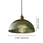 Ribbed Glass Pendant Lamp