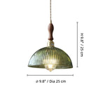 Ribbed Glass Pendant Lamp