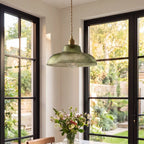 Ribbed Glass Pendant Lamp