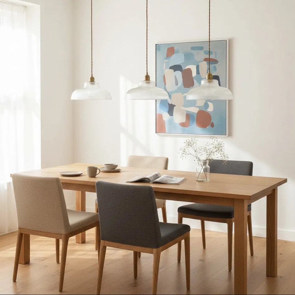 Ribbed Glass Pendant Lamp