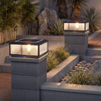 Ribbed Glass Square Pillar Light