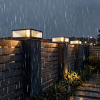 Ribbed Glass Square Pillar Light