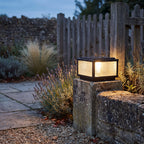 Ribbed Glass Square Pillar Light