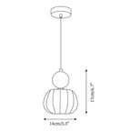 Ribbed Pumpkin Mini Pendant Lamp