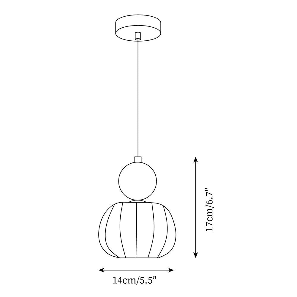 Ribbed Pumpkin Mini Pendant Lamp
