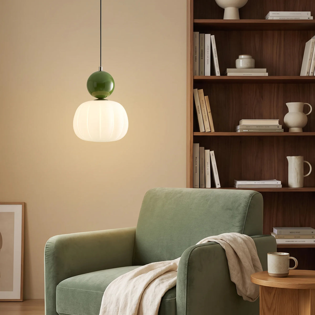 Ribbed Pumpkin Mini Pendant Lamp
