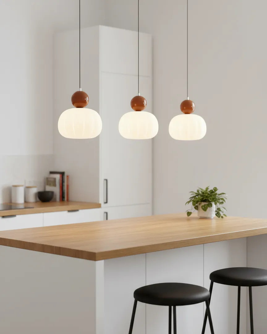 Ribbed Pumpkin Mini Pendant Lamp