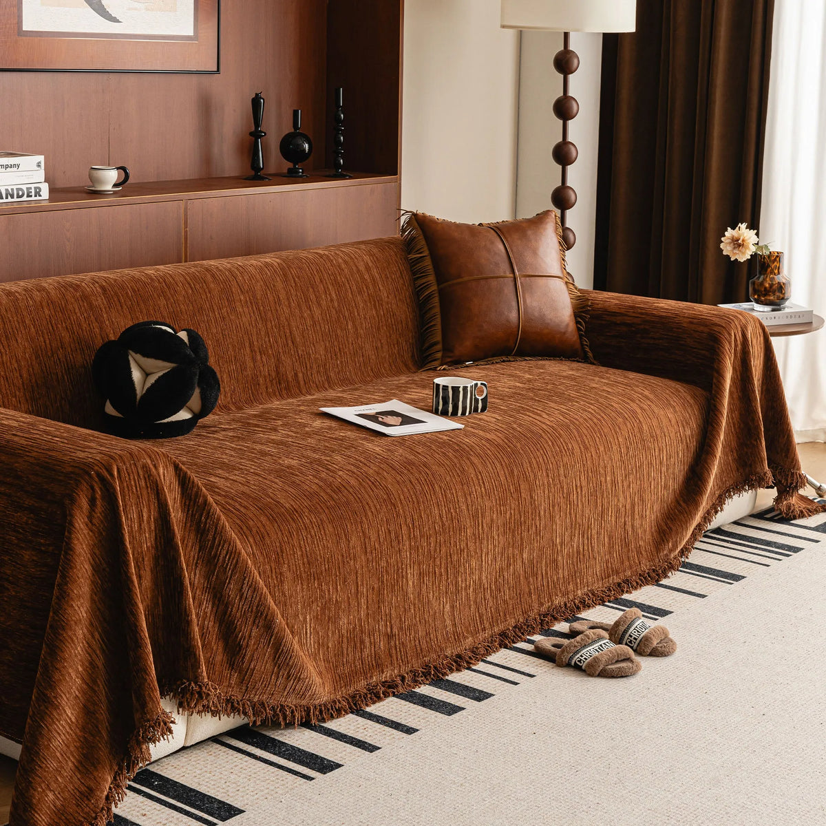 Ripple Texture Chenille Sofa Cover