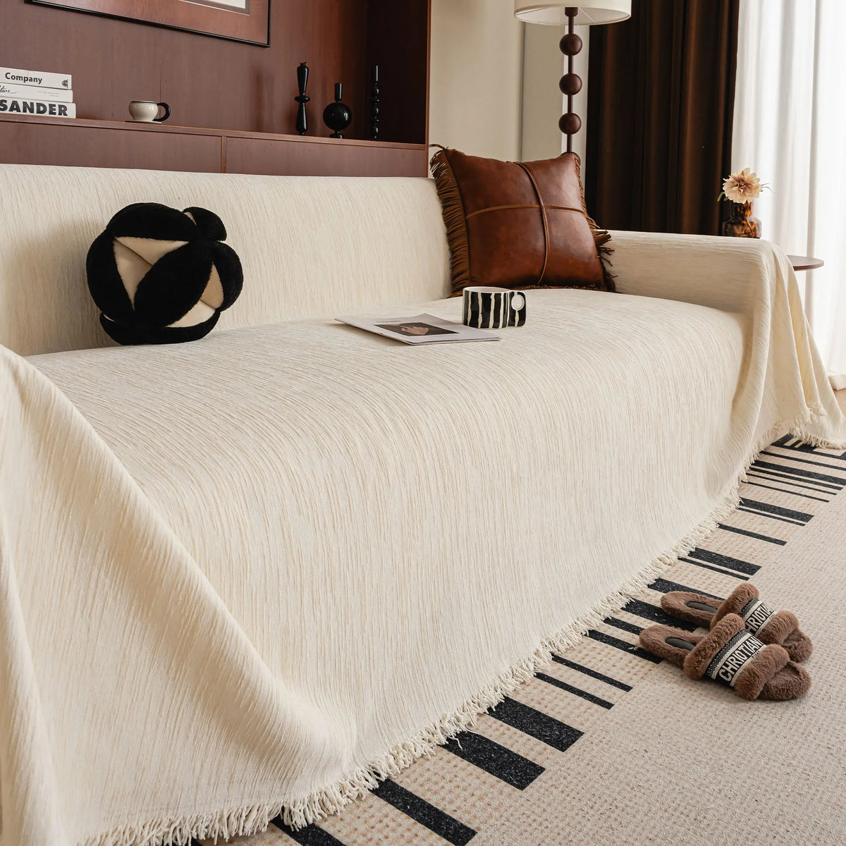 Ripple Texture Chenille Sofa Cover