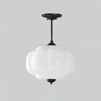 Rippled Jade Glass Ceiling Light
