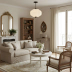 Rippled Jade Glass Ceiling Light