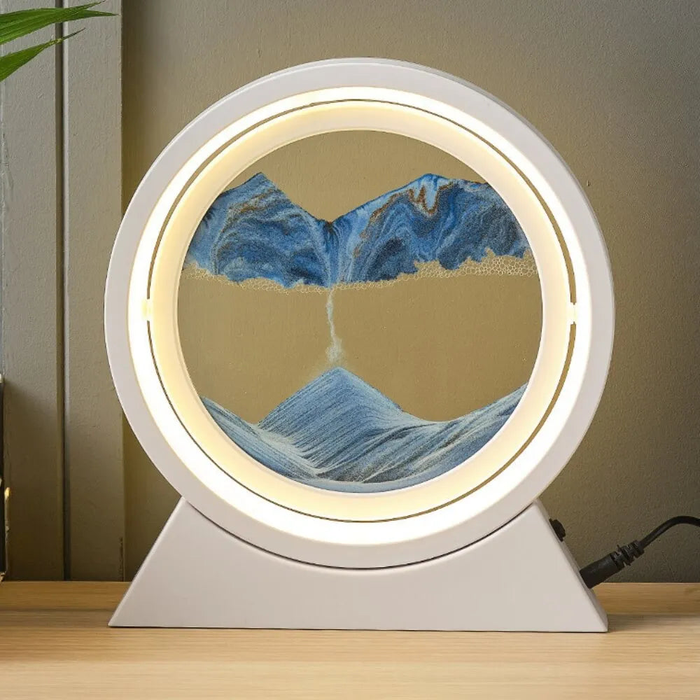 Rotating Sand Art Cordless Lamp