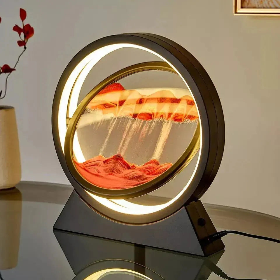 Rotating Sand Art Cordless Lamp