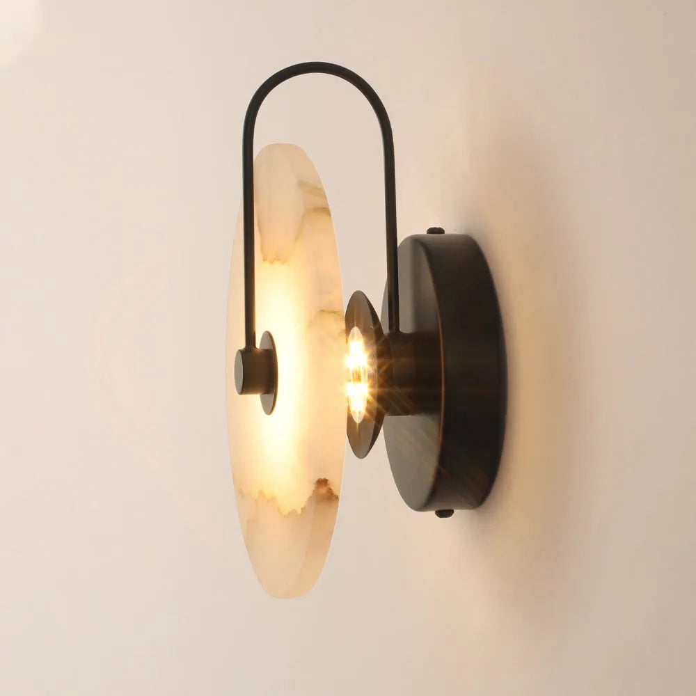 Round Marble LED Wall Light