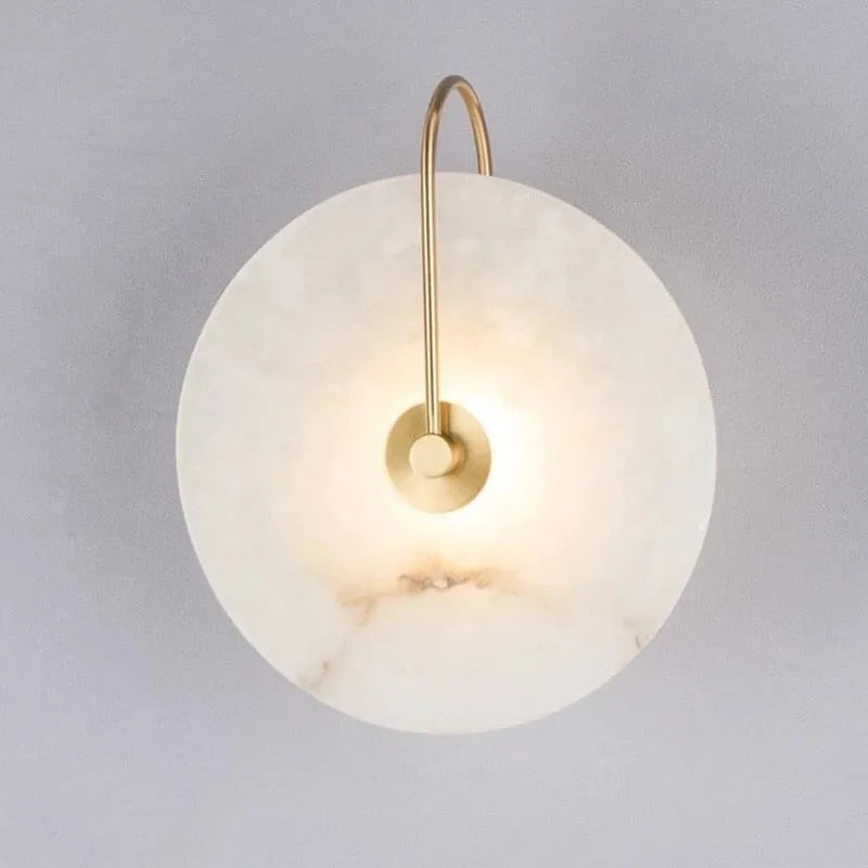 Round Marble LED Wall Light