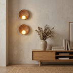 Round Resin Moon Wall Light