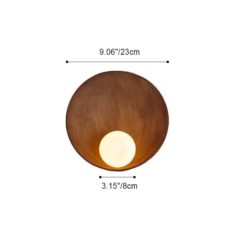 Round Resin Moon Wall Light