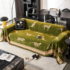 Safari Jacquard Fringe Sofa Cover