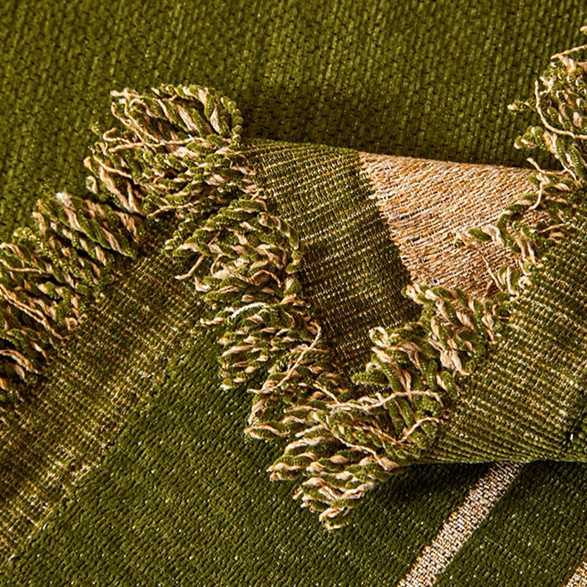 Safari Jacquard Fringe Sofa Cover