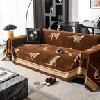 Safari Jacquard Fringe Sofa Cover