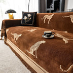 Safari Jacquard Fringe Sofa Cover