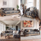 Safari Jacquard Fringe Sofa Cover