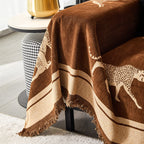 Safari Jacquard Fringe Sofa Cover