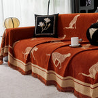 Safari Jacquard Fringe Sofa Cover