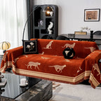 Safari Jacquard Fringe Sofa Cover