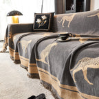 Safari Jacquard Fringe Sofa Cover