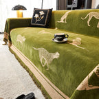 Safari Jacquard Fringe Sofa Cover