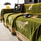 Safari Jacquard Fringe Sofa Cover