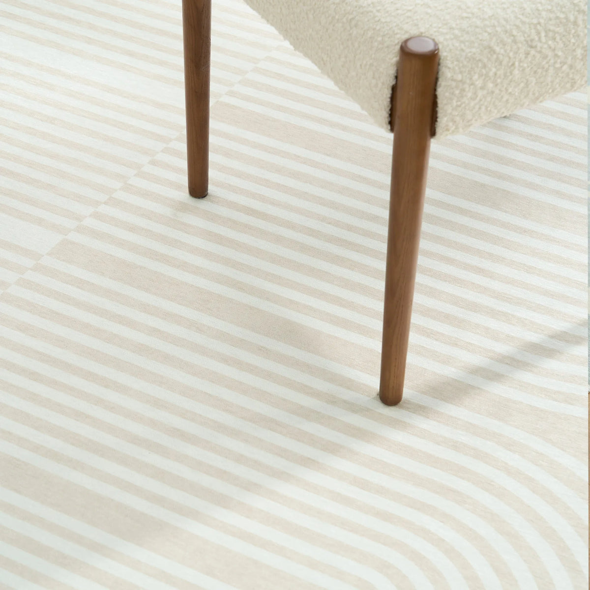 Sand Arc Washable Rug with Pad