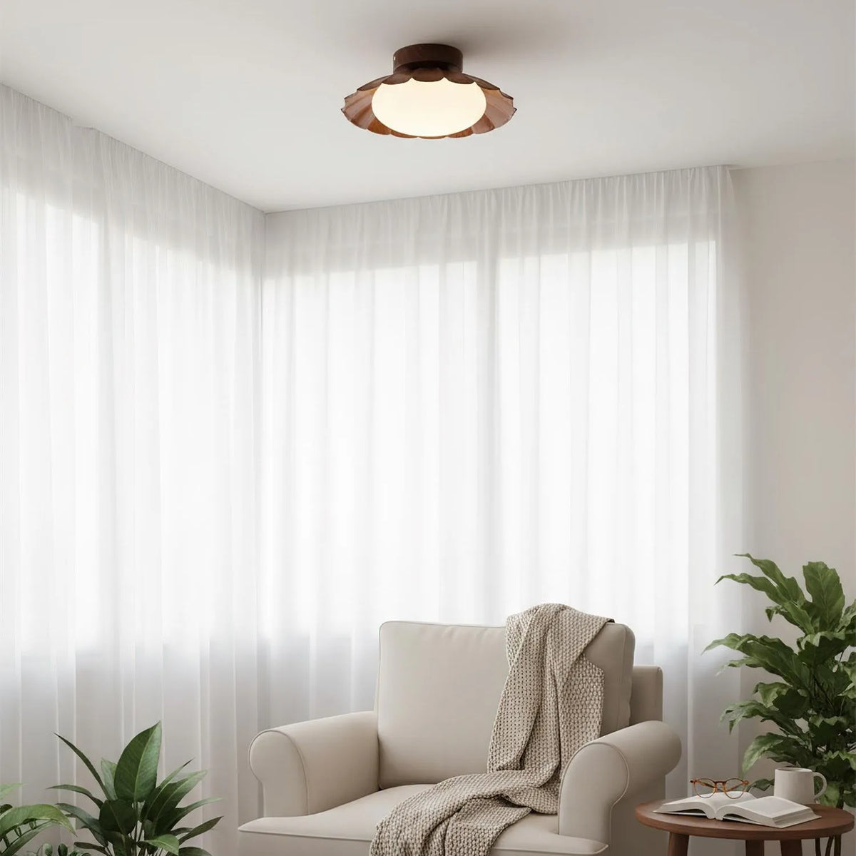 Scalloped Cloud LED Ceiling Light
