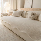Scalloped Fleece Non-Slip Seat Cover