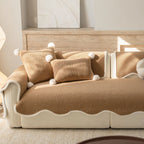 Scalloped Fleece Non-Slip Seat Cover