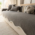 Scalloped Fleece Non-Slip Seat Cover
