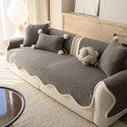Scalloped Fleece Non-Slip Seat Cover