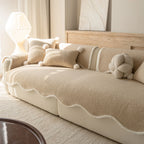 Scalloped Fleece Non-Slip Seat Cover