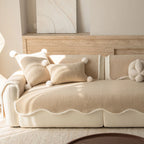 Scalloped Fleece Non-Slip Seat Cover