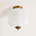 Scalloped Glass Flush Ceiling Light